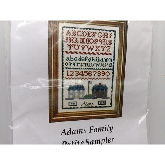 New! Adams Family Petite Sampler 4x6 Barbara Bangser Cross-stitch Kit PC-734 - Picture 3 of 7